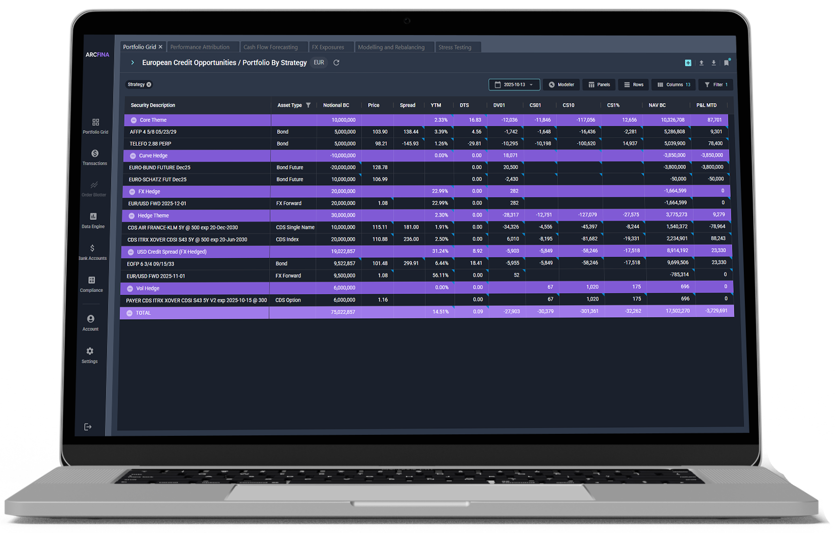 Arcfina Platform Interface